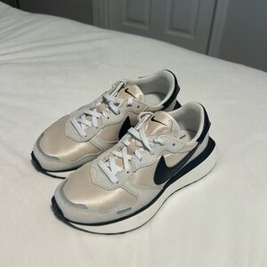 NIKE PHOENIX WAFFLE WOMENS SNEAKERS - PINK, NAVY, WHITE- 8M